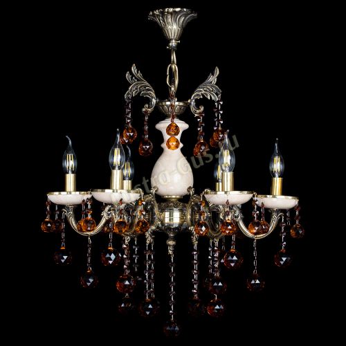 Люстра бронзовая Алфея №5 с камнем шар чайная в Иваново Люстра бронзовая Алфея №5 с камнем шар чайная в Иваново