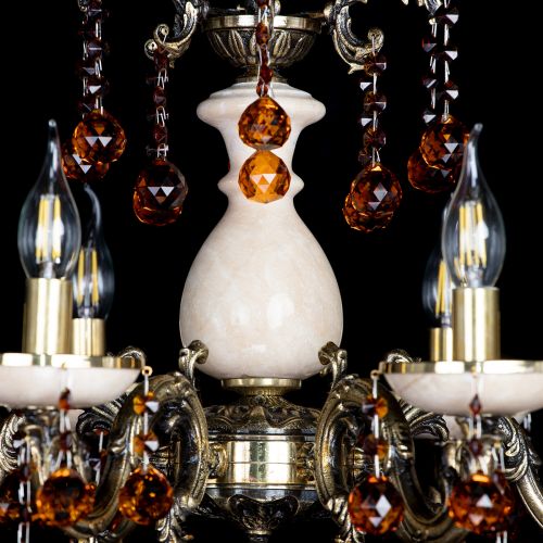 Люстра бронзовая Алфея №5 с камнем шар чайная в Иваново Гусь Хрустальный Люстра бронзовая Алфея №5 с камнем шар чайная в Иваново Гусь Хрустальный