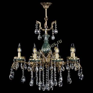 Бронзовая люстра Люстра бронзовая Алфея Малахит №8 баден