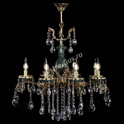 Люстра бронзовая Алфея Малахит №8 баден в Иваново Гусь Хрустальный