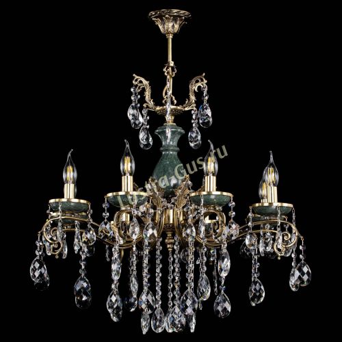 Люстра бронзовая Алфея Малахит №8 баден в Иваново Гусь Хрустальный