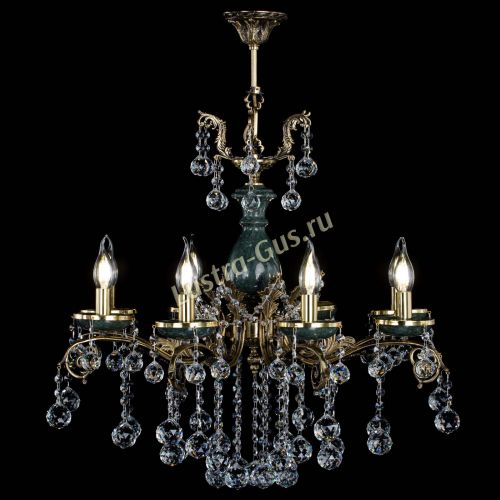 Люстра бронзовая Алфея Малахит №8 шар в Иваново Гусь Хрустальный