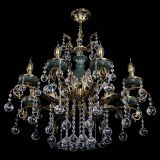 Люстра бронзовая Алфея Малахит №8 шар в Иваново