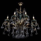 Люстра бронзовая Алфея Малахит №8 шар в Иваново