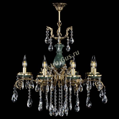 Люстра бронзовая Алфея Малахит №8 журавлик в Иваново Гусь Хрустальный