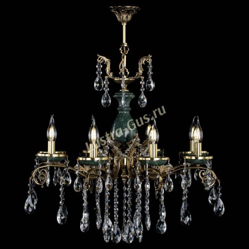 Люстра бронзовая Алфея Малахит №8 журавлик в Иваново Гусь Хрустальный