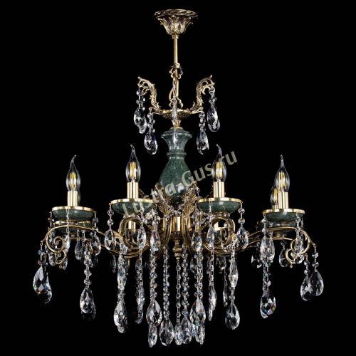 Люстра бронзовая Алфея Малахит №8 журавлик в Иваново Гусь Хрустальный