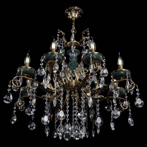 Люстра бронзовая Алфея Малахит №8 звездочка в Иваново Гусь Хрустальный