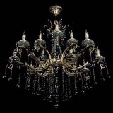 Люстра бронзовая Алфея Малахит №12 шар черная в Иваново