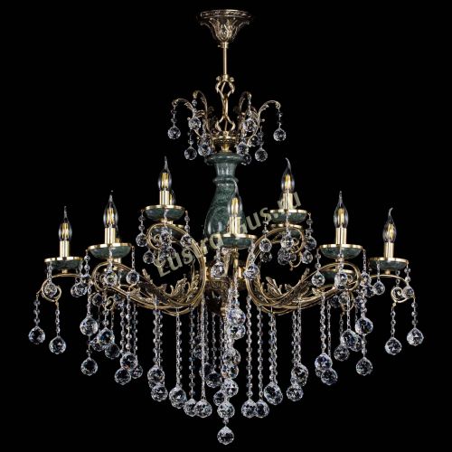 Люстра бронзовая Алфея Малахит №12 шар в Иваново Гусь Хрустальный