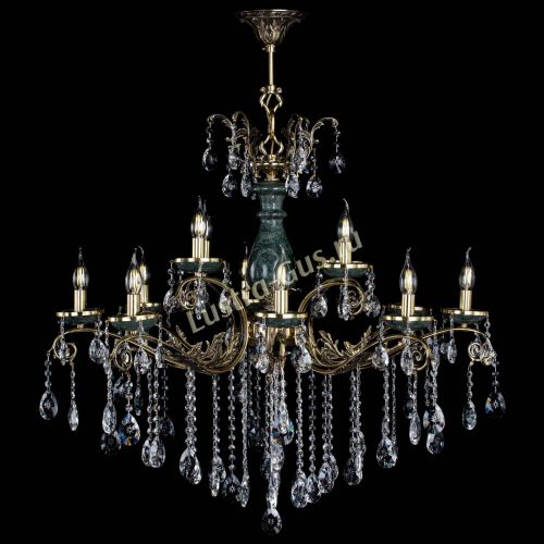 Люстра бронзовая Алфея Малахит №12 звездочка в Иваново Гусь Хрустальный