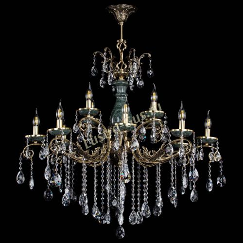 Люстра бронзовая Алфея Малахит №12 звездочка в Иваново Гусь Хрустальный