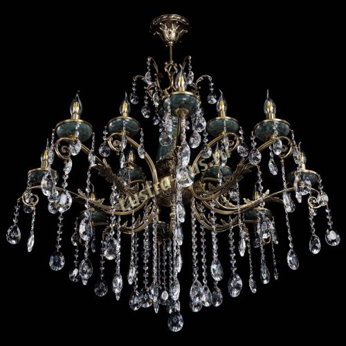 Люстра бронзовая Алфея Малахит №12 звездочка в Иваново Гусь Хрустальный