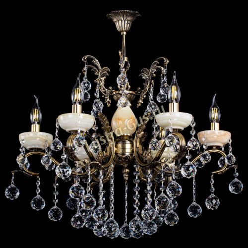 Люстра бронзовая Алфея Оникс №6/2 шар в Иваново Гусь Хрустальный