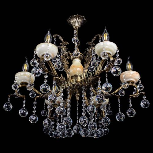 Люстра бронзовая Алфея Оникс №6/2 шар в Иваново Гусь Хрустальный