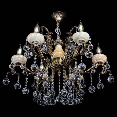 Люстра бронзовая Алфея Оникс №6/2 шар в Иваново Гусь Хрустальный