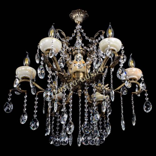 Люстра бронзовая Алфея Оникс №6 баден в Иваново Гусь Хрустальный