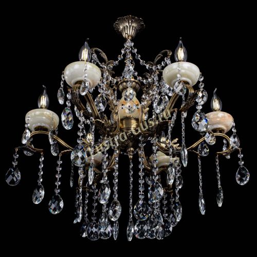 Люстра бронзовая Алфея Оникс №6 баден в Иваново Гусь Хрустальный