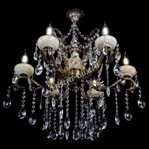 Люстра бронзовая Алфея Оникс №6 шар в Иваново Гусь Хрустальный