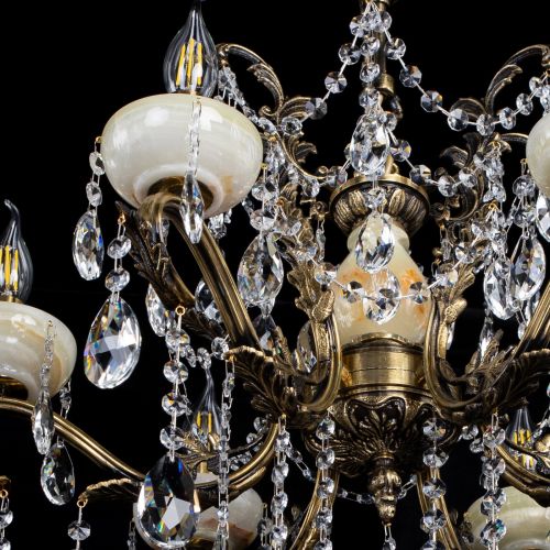 Люстра бронзовая Алфея Оникс №6 шар в Иваново Гусь Хрустальный