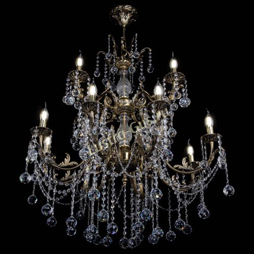 Люстра бронзовая Кассандра Алфея №12 шар в Иваново Гусь Хрустальный