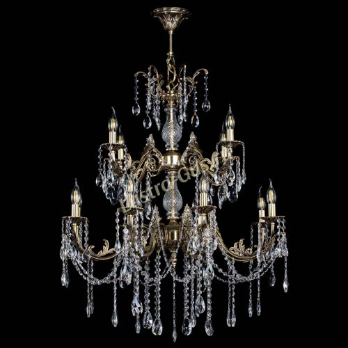 Люстра бронзовая Кассандра Алфея №12 журавлик в Иваново Гусь Хрустальный