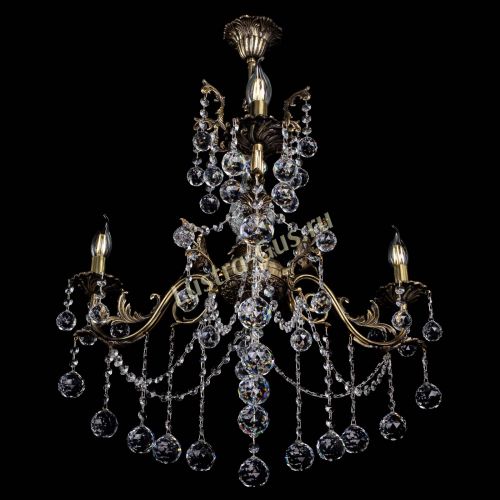 Люстра бронзовая Кассандра Алфея №3/1 шар в Иваново Гусь Хрустальный