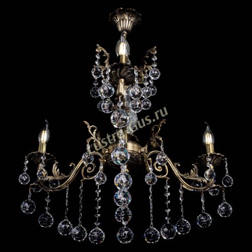 Люстра бронзовая Кассандра Алфея №3/2 шар в Иваново Гусь Хрустальный