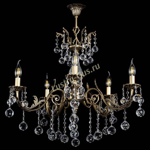 Люстра бронзовая Кассандра Алфея №5/2 шар в Иваново Гусь Хрустальный