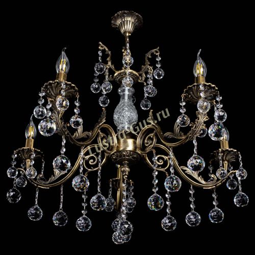 Люстра бронзовая Кассандра Алфея №5/2 шар в Иваново Гусь Хрустальный