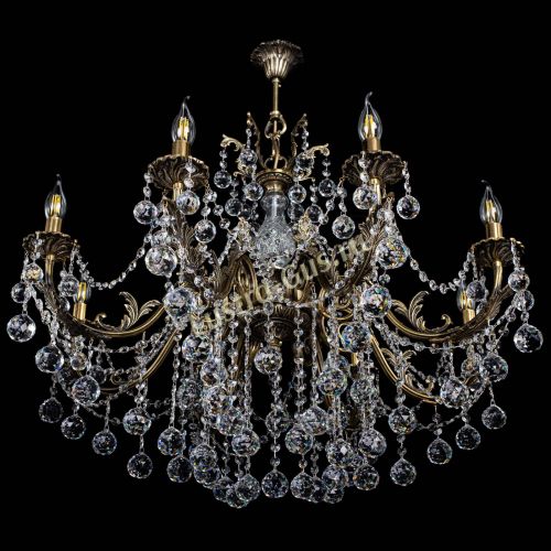 Люстра бронзовая Кассандра Алфея №8/1 шар в Иваново Гусь Хрустальный