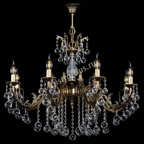 Люстра бронзовая Кассандра Алфея №8/2 шар в Иваново Гусь Хрустальный