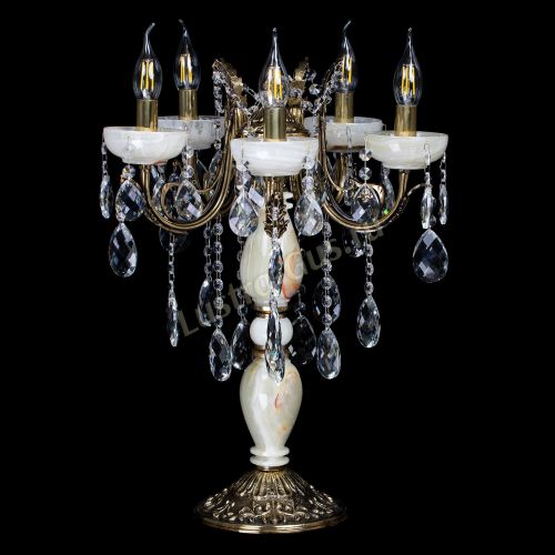 Настольная лампа Антик №5 с камнем в Иваново Гусь Хрустальный