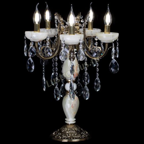 Настольная лампа Антик №5 с камнем в Иваново Гусь Хрустальный