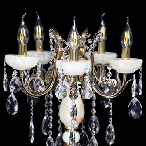 Настольная лампа Антик №5 с камнем в Иваново Гусь Хрустальный